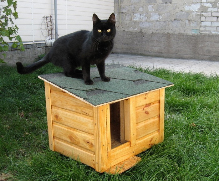 уличный домик для кошки