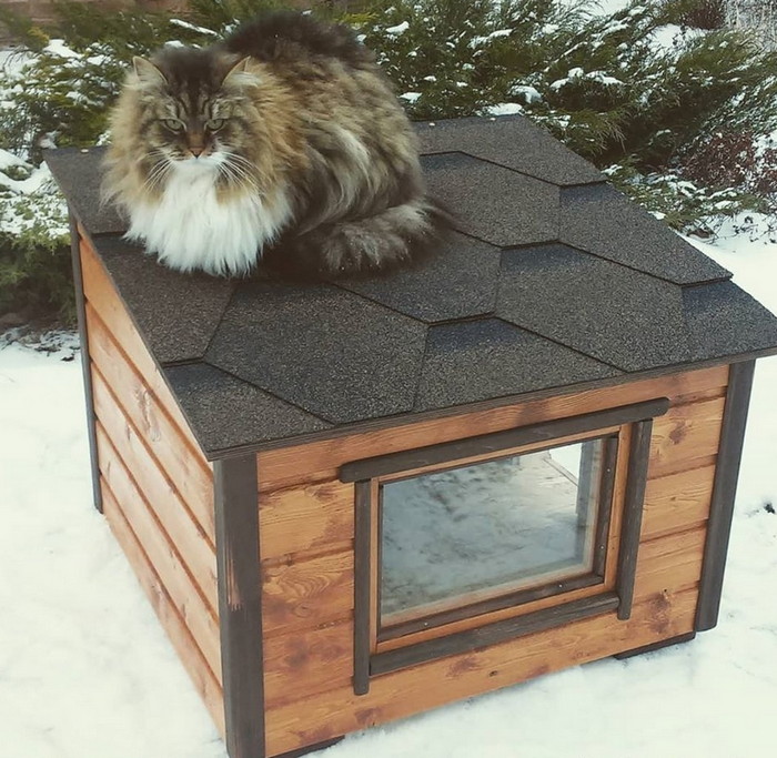 теплый домик для кошек
